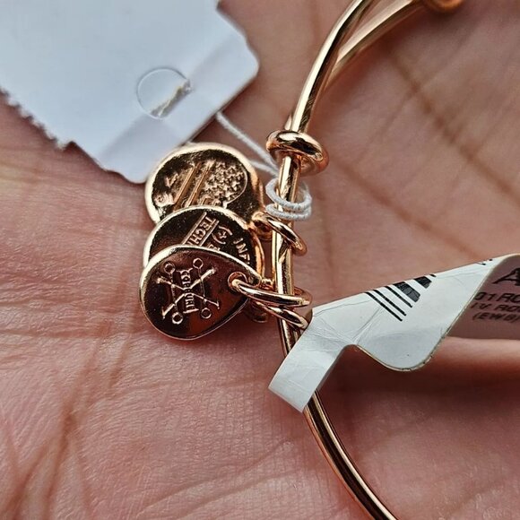 Alex and Ani Women Bracelet Rose Gold Tone Wrist Band New with defect - Picture 5 of 9
